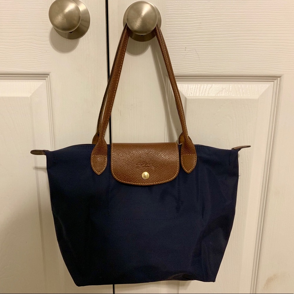 Navy Blue Medium Longchamp Tote Bag